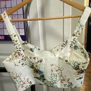 Lucy Paris Floral Print Crop Top